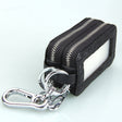 9075 Universal Crocodile Texture Genuine Leather Double Zipper Car Key Case(Black) - Car Key Cases by PMC Jewellery | Online Shopping South Africa | PMC Jewellery | Buy Now Pay Later Mobicred