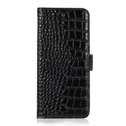 For Nokia X100 Crocodile Top Layer Cowhide Leather Phone Case(Black)