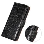 For Nokia X100 Crocodile Top Layer Cowhide Leather Phone Case(Black)