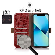 For Nokia X100 Crocodile Top Layer Cowhide Leather Phone Case(Red)