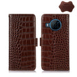 For Nokia X100 Crocodile Top Layer Cowhide Leather Phone Case(Brown) - Nokia Cases by PMC TechLife | Online Shopping South Africa | PMC TechLife | Buy Now Pay Later Mobicred