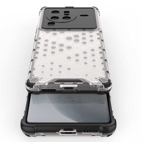 For vivo X80 Pro 5G China Shockproof Honeycomb PC + TPU Protective Case(Blue)
