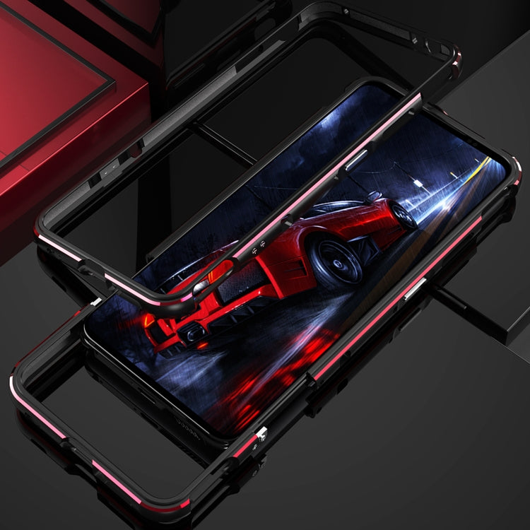 For ZTE nubia Red Magic 7 Pro Aurora Series Metal Frame Phone Case(Black Blue)