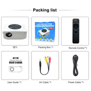 Y2 1280x720P 80ANSI Mini LCD LED Smart Projector, Plug Tpye:UK Plug