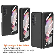 For Samsung Galaxy Z Fold3 5G 360 Full Body TPU Hinge Flip Phone Case(Black)