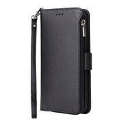 For Huawei P40 Lite / nova 6 SE Microfiber Zipper Horizontal Flip Leather Case(Black)