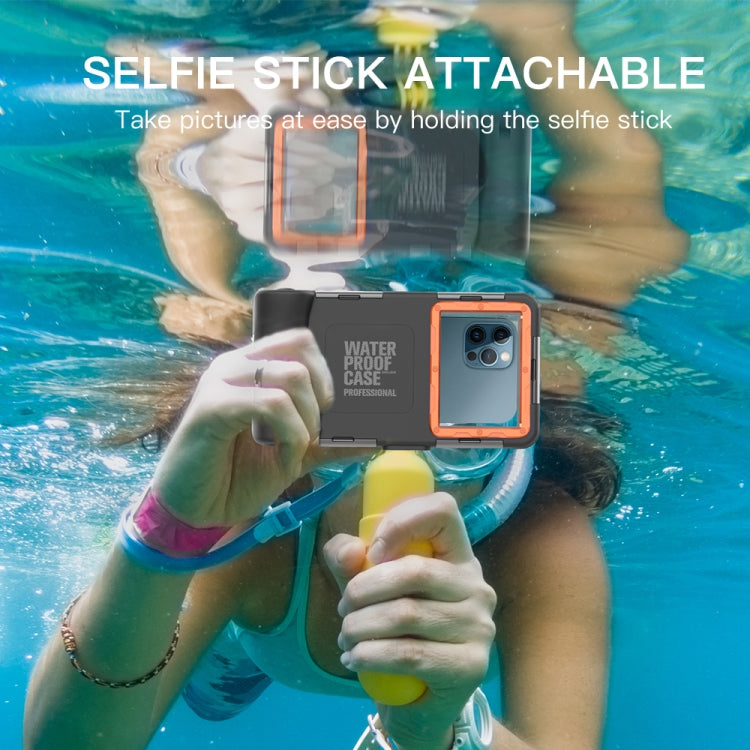 RedPepper 2nd Generation Diving Water-resistant Protective Case, Water-resistant depth: 15m(Black + Orange)