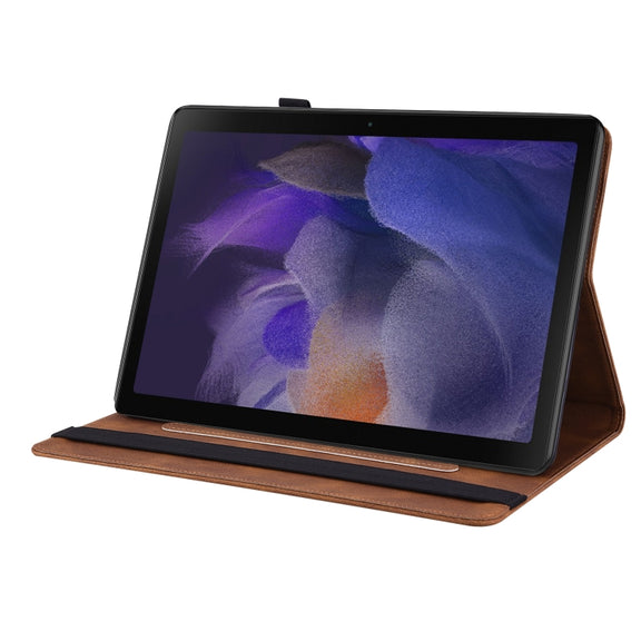 For Realme Pad Butterfly Flower Embossed Leather Tablet Case(Brown)