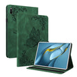 For Huawei MatePad Pro 10.8 2021 Butterfly Flower Embossed Leather Tablet Case(Green) - Huawei by PMC TechLife | Online Shopping South Africa | PMC TechLife | Buy Now Pay Later Mobicred