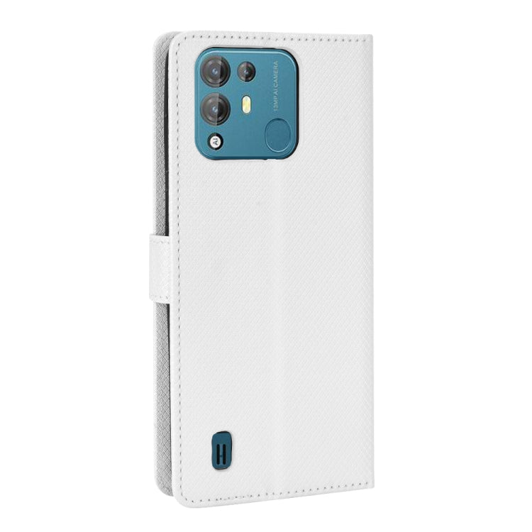 For Blackview A55 Pro Diamond Texture Leather Phone Case(White)
