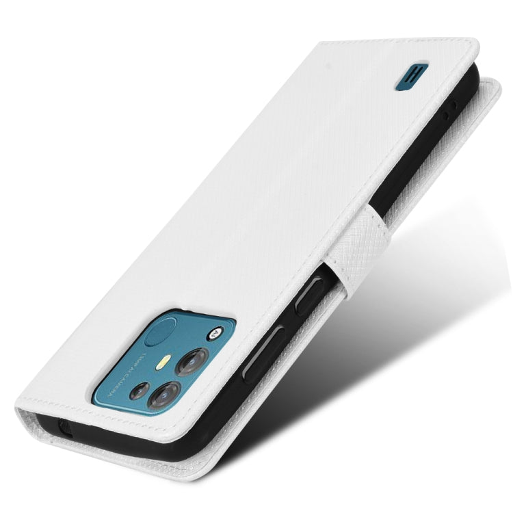 For Blackview A55 Pro Diamond Texture Leather Phone Case(White)