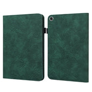 For Lenovo M10 Plus 10.6 3rd Gen 2022 Lace Flower Embossing Pattern Leather Tablet Case(Green)