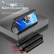 For Huawei Mate X2 Electroplating Hinge Phone Case with Stylus(Black)