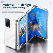 For Huawei Mate X2 Electroplating Hinge Phone Case with Stylus(Transparent)