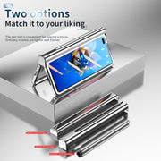 For Huawei Mate X2 Electroplating Hinge Phone Case with Stylus(Silver)