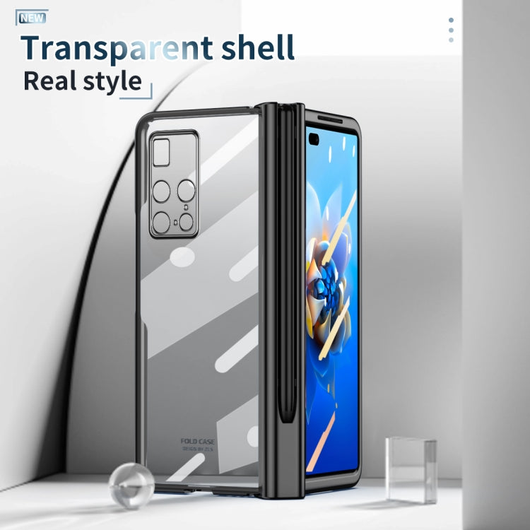 For Huawei Mate X2 Full Body Electroplating Hinge Phone Case with Stylus(Black)