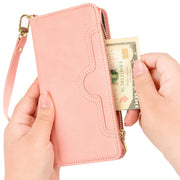 For Doogee S88 Pro / S88 Plus Litchi Texture Zipper Leather Phone Case(Pink)