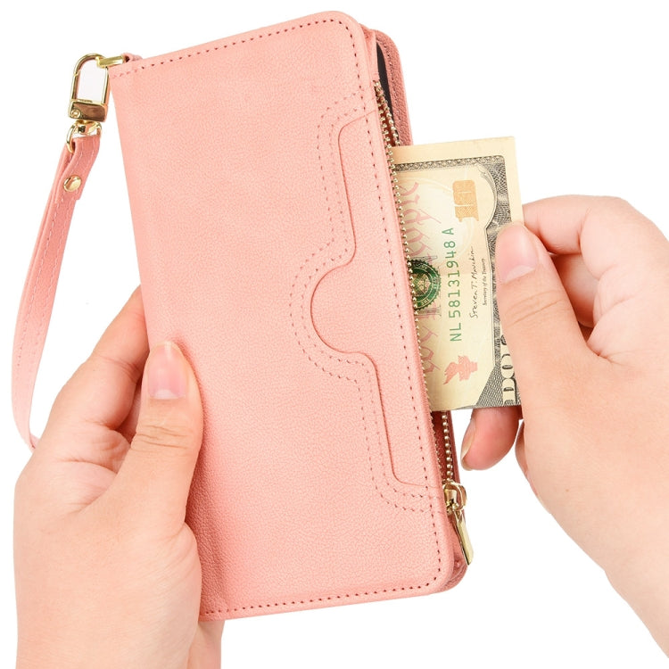 For Doogee X96 Pro Litchi Texture Zipper Leather Phone Case(Pink)
