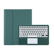 T12B-A Detachable Touch Pad Bluetooth Keyboard Leather Tablet Case For iPad Pro 12.9 inch 2021/2020/2018(Dark Green)