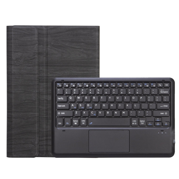 SF128-A Tree Texture Touchpad Bluetooth Keyboard Leather Tablet Case For Microsoft Surface Pro 8(Black)