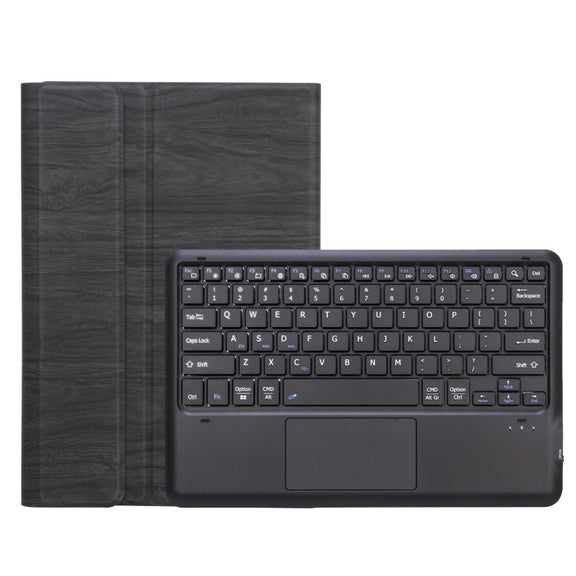 SF128-A Tree Texture Touchpad Bluetooth Keyboard Leather Tablet Case For Microsoft Surface Pro 8(Black)