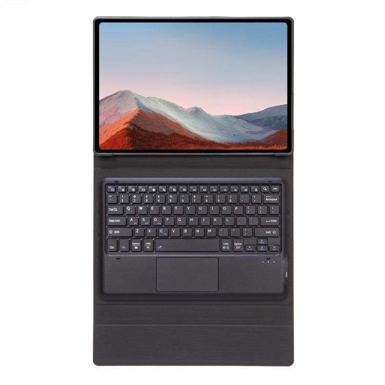 SF128-A Tree Texture Touchpad Bluetooth Keyboard Leather Tablet Case For Microsoft Surface Pro 8(Black)