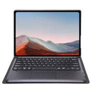 SF128-A Tree Texture Touchpad Bluetooth Keyboard Leather Tablet Case For Microsoft Surface Pro 8(Black)