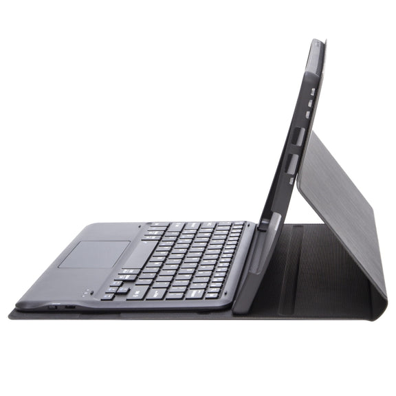 SF128-A Tree Texture Touchpad Bluetooth Keyboard Leather Tablet Case For Microsoft Surface Pro 8(Black)