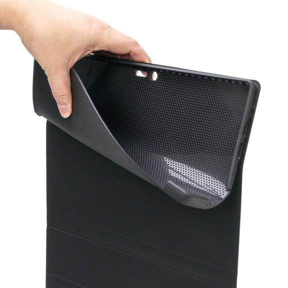 SF128-A Tree Texture Touchpad Bluetooth Keyboard Leather Tablet Case For Microsoft Surface Pro 8(Black)