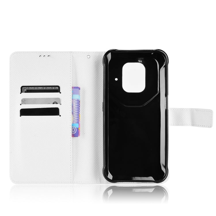 For Ulefone Power Armor 14 / 14 Pro Diamond Texture Leather Phone Case(White)