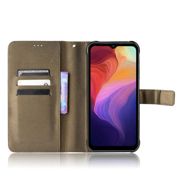 For Ulefone Power Armor 14 / 14 Pro Diamond Texture Leather Phone Case(Brown)