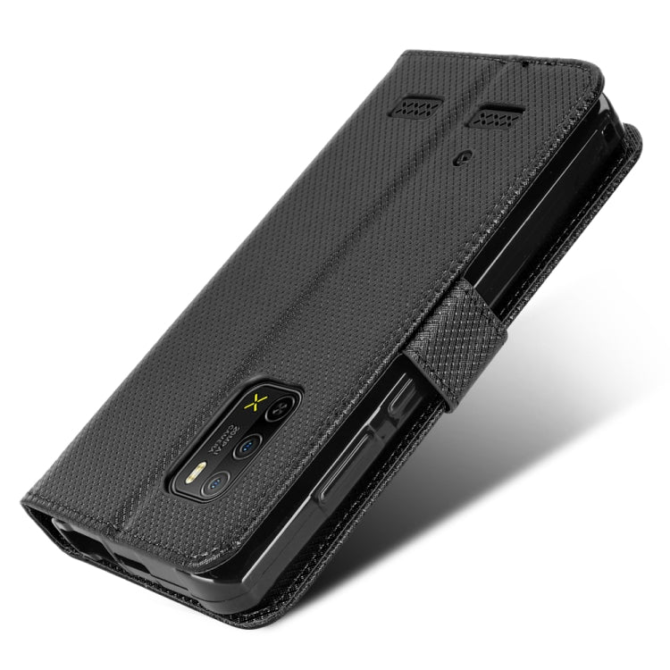 For Ulefone Armor X10 / X10 Pro Diamond Texture Leather Phone Case(Black)