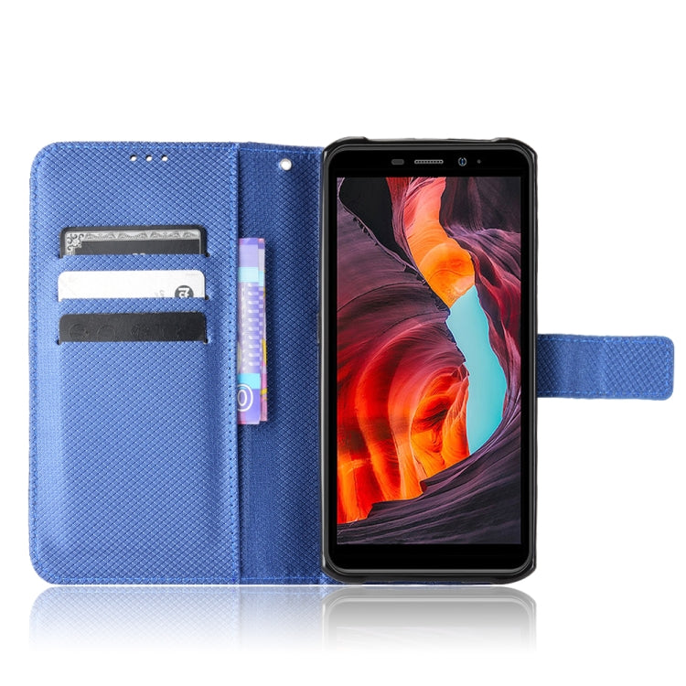 For Ulefone Armor X10 / X10 Pro Diamond Texture Leather Phone Case(Blue)