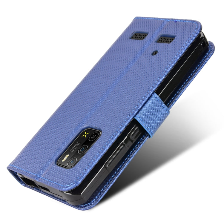 For Ulefone Armor X10 / X10 Pro Diamond Texture Leather Phone Case(Blue)