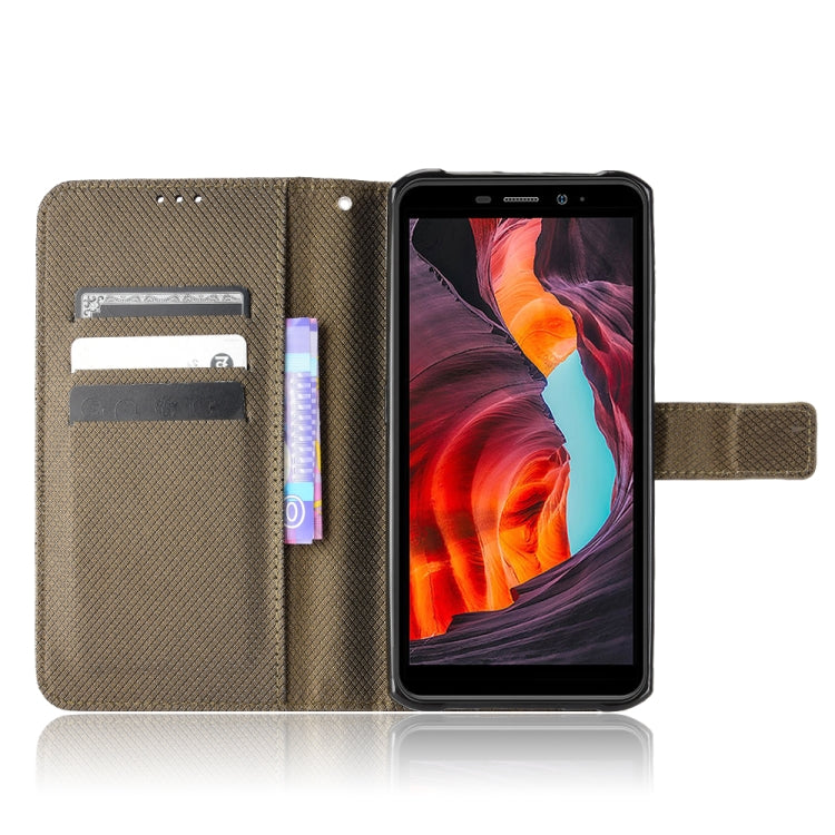 For Ulefone Armor X10 / X10 Pro Diamond Texture Leather Phone Case(Brown)