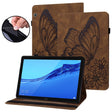 For Huawei MediaPad T5 Big Butterfly Embossed Leather Tablet Case(Brown) - Huawei by PMC TechLife | Online Shopping South Africa | PMC TechLife | Buy Now Pay Later Mobicred