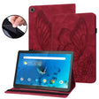 For Lenovo M10 Plus X606F Big Butterfly Embossed Leather Tablet Case(Red) - Lenovo by PMC TechLife | Online Shopping South Africa | PMC TechLife | Buy Now Pay Later Mobicred