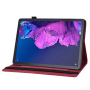 For Lenovo Tab P11 Big Butterfly Embossed Leather Tablet Case(Red)