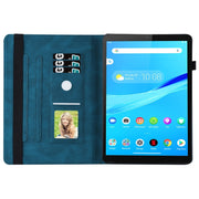 For Lenovo Tab M10 HD 2nd Gen Big Butterfly Embossed Leather Tablet Case(Blue)