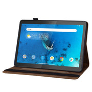 For Lenovo Tab M10 HD 2nd Gen Big Butterfly Embossed Leather Tablet Case(Brown)