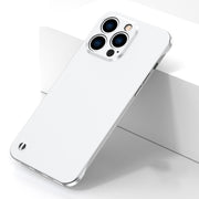 For iPhone 13 Pro Electroplating Frosted Frameless Phone Case (White)