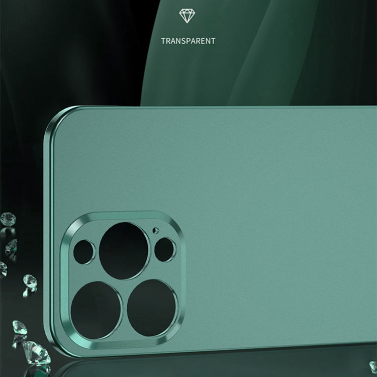 For iPhone 12 Pro Max Electroplating Frosted Frameless Phone Case(Black)