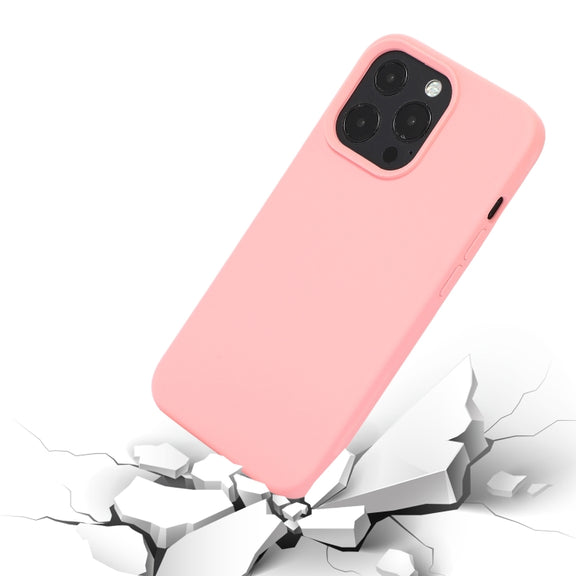 For iPhone 14 Pro Max Liquid Silicone Phone Case (White)