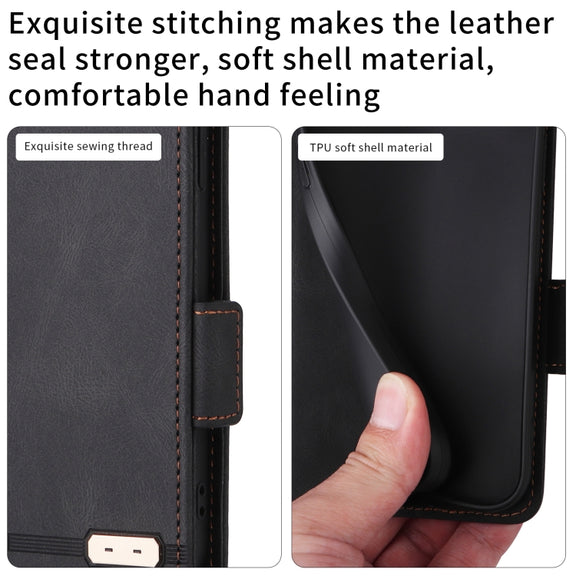 For Samsung Galaxy Z Fold2 5G Magnetic Clasp Flip Leather Phone Case(Black)