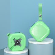3 in 1 USB To 8 Pin + Micro USB + USB-C / Type-C Telescopic Charging Cable with Mobile Phone Holder(Green)