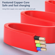 3 in 1 USB To 8 Pin + Micro USB + USB-C / Type-C Telescopic Charging Cable with Mobile Phone Holder(Red)