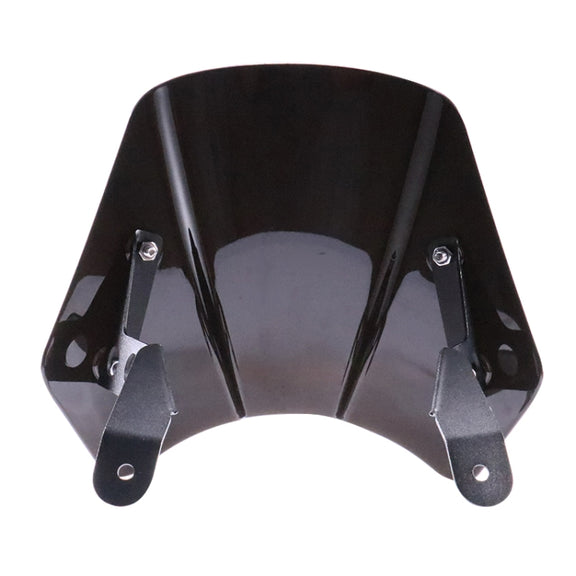 HP-DF016-B Motorcycle Front Windshield for Benelli Leoncino Trail 250(Black)