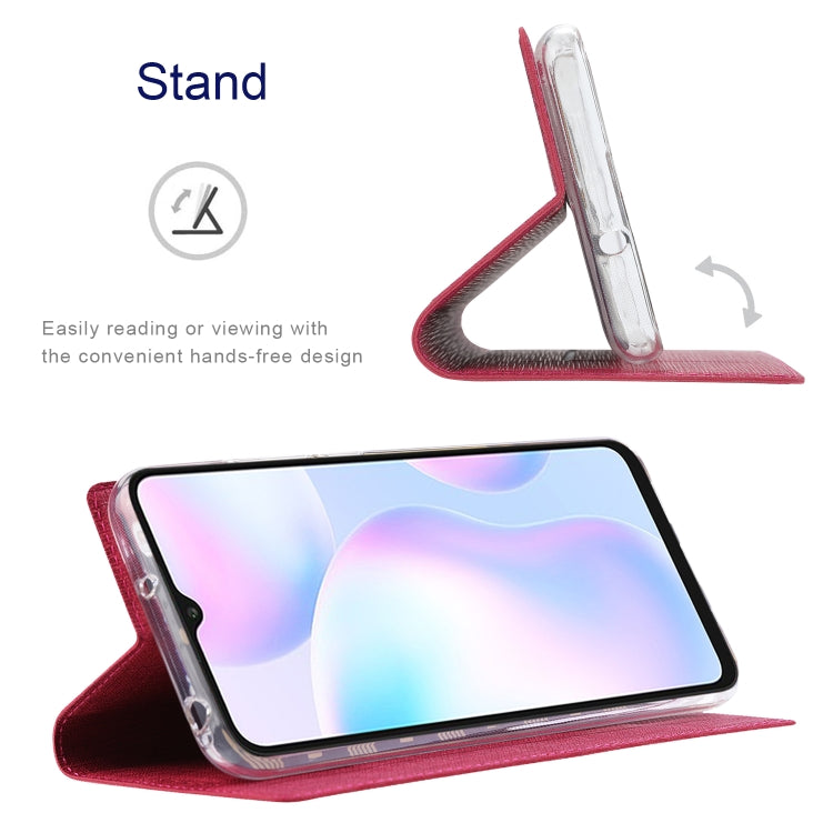For Sharp Aquos R7 ViLi DMX Series Shockproof TPU + PU Leather Magnetic Attraction Horizontal Flip Case(Rose Red)