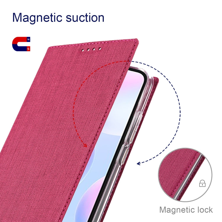 For Sharp Aquos R7 ViLi DMX Series Shockproof TPU + PU Leather Magnetic Attraction Horizontal Flip Case(Rose Red)
