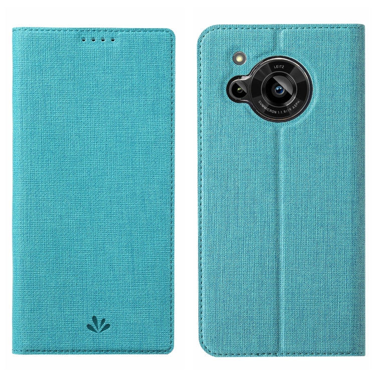 For Sharp Aquos R7 ViLi DMX Series Shockproof TPU + PU Leather Magnetic Attraction Horizontal Flip Case(Blue)